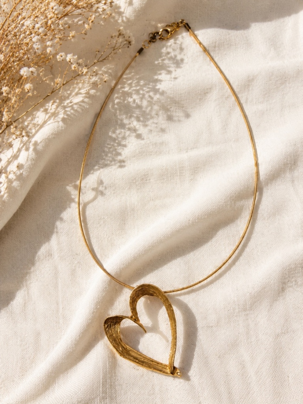 Abstract Heart Statement Necklace